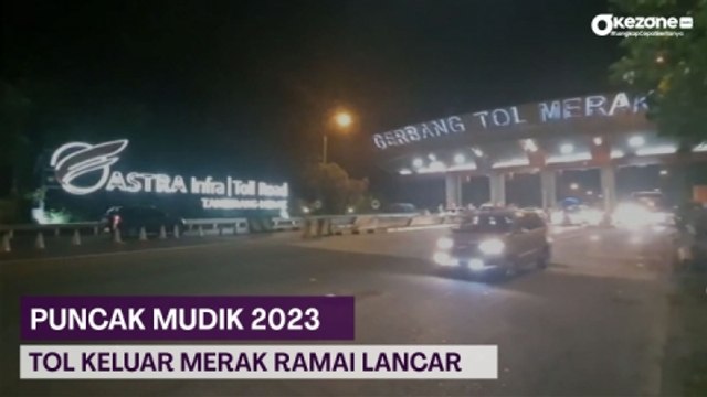 Semua Gardu Pembayaran Dibuka, Gerbang Keluar Tol Merak Ramai Lancar