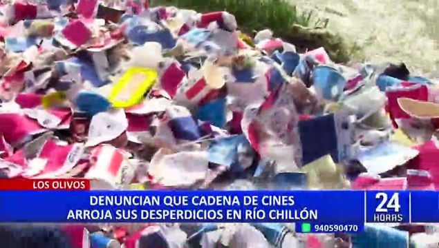 Los Olivos: denuncian que cadena de cines arroja sus desperdicios en río Chillón