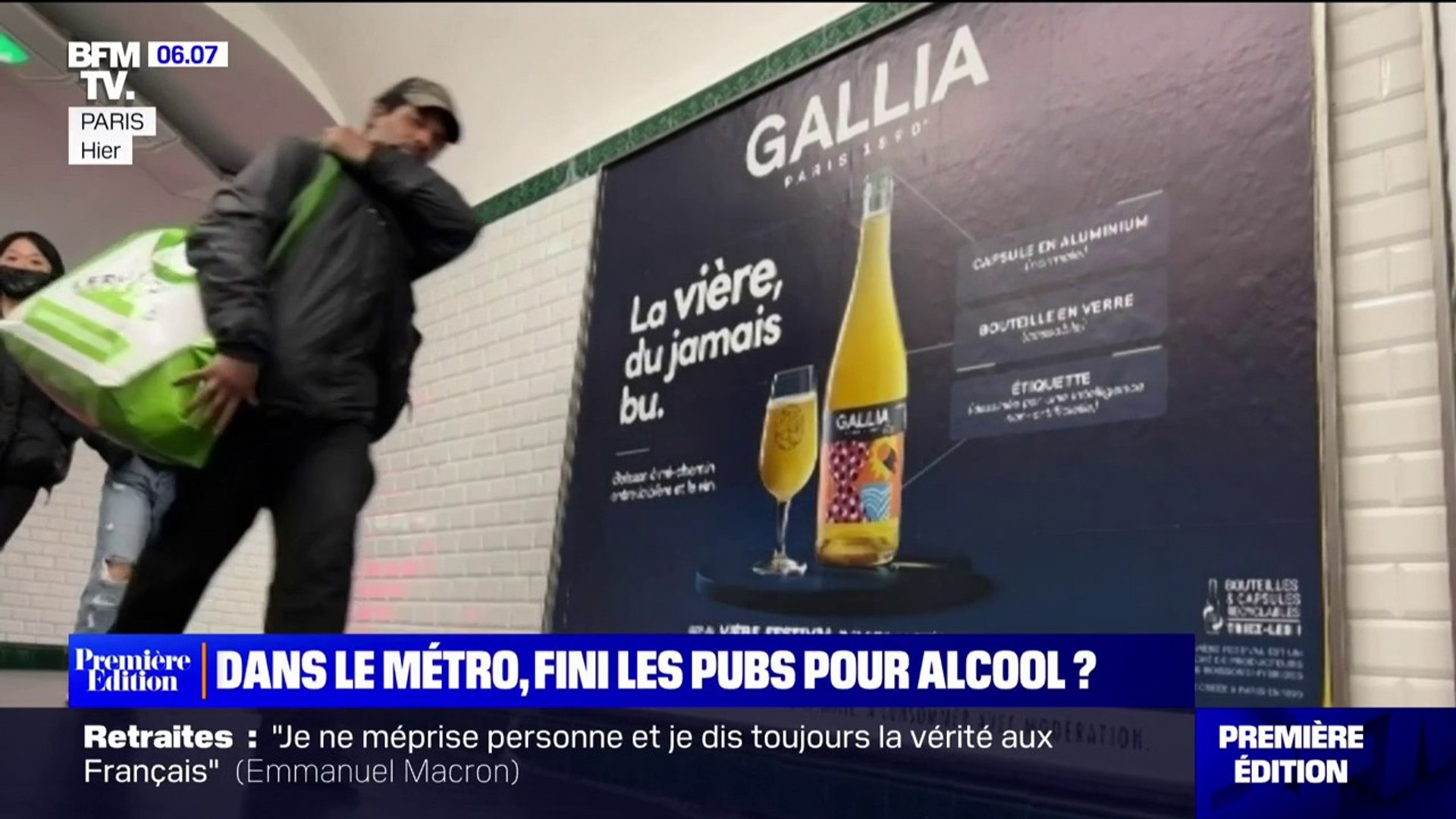 Paris: quatre associations militent pour la fin des pubs pour l'alcool dans  les couloirs du métro - Vidéo Dailymotion