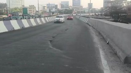 কলকাতা: শহরের ব্যস্ত উড়ালপুলে ধস, আতঙ্ক