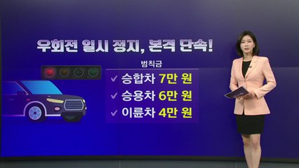 [더뉴스] '우회전 일시정지', 22일부터 어기면 범칙금 6만원 / YTN