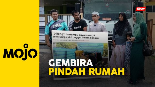 Empat sekeluarga tinggal dalam bangsal pindah rumah baharu
