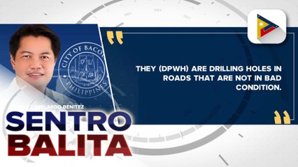 Bacolod Mayor Benitez, idinaing sa DPWH ang pagkumpuni sa mga maayos na kalsada sa halip na mga malalaking lubak sa kanilang lugar
