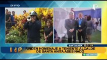 Rinden homenaje al teniente alcalde de Santa Anita asesinado: 