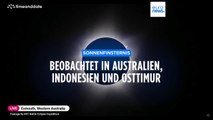 Menschen staunen über hybride Sonnenfinsternis in Australien