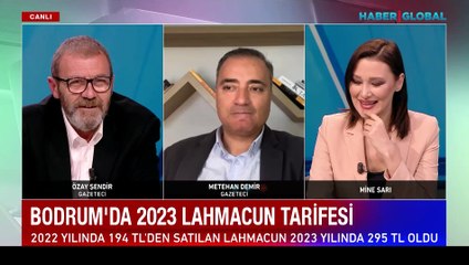 Bodrum'da 2023 lahmacun tarifesi