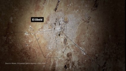 Sudan animated map : destructions on El Obeid airbase