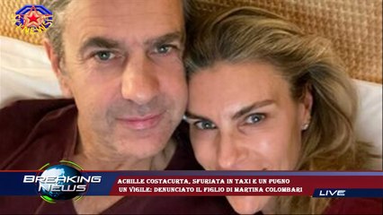 Achille Costacurta, sfuriata in taxi e un pugno  un vigile: denunciato il figlio di Martina Colombar