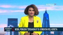 Mobil Pemudik Tersangkut di Sela-Sela Dinding Jembatan Rel Kereta Banyumas | 20 April 2023