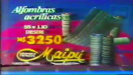 Alfombras acrílicas de Grandes Tiendas Maipú - Publicidad uruguaya (1989)
