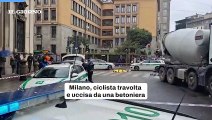 Milano, ciclista travolta e uccisa da una betoniera in Corso di Porta Vittoria: video