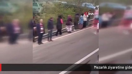 Mezarlık ziyaretine giderken kazada öldü