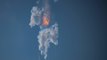 Explosion de la fusée Starship de SpaceX, peu après son décollage