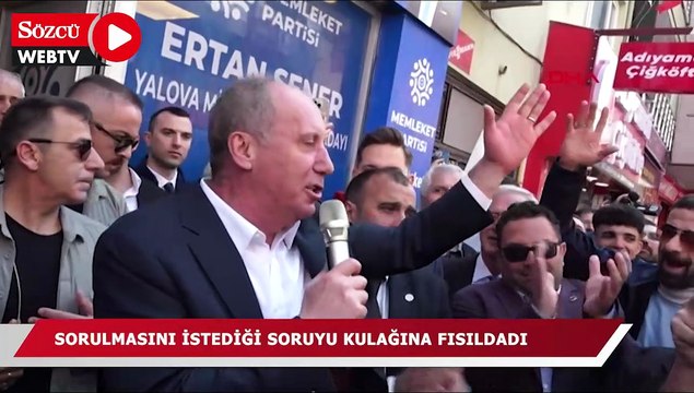 Sorulmasını istediği soruyu muhabirin kulağına fısıldadı