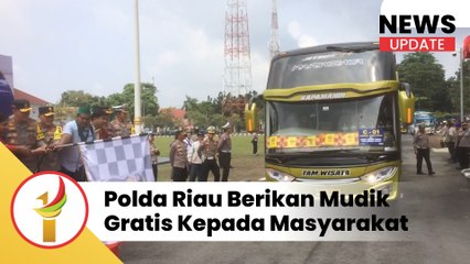 Ikut Mudik Gratis Polda Riau, Warga: Alhamdulillah Pulang Kampung Gratis