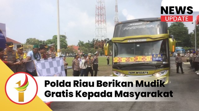 Ikut Mudik Gratis Polda Riau, Warga: Alhamdulillah Pulang Kampung Gratis