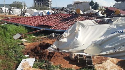 Son dakika: Kahramanmaraş'ta çıkan hortum depremzedeleri vurdu: 1 ölü, 40 yaralı