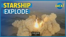 Foguete Starship da SpaceX explode durante seu 1º voo
