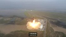 El nuevo cohete gigante de Elon Musk explota poco después de despegar durante su primer test de prueba