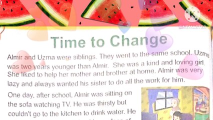 time to change unit 6 afaq sun series class 2 reading and Urdu translation