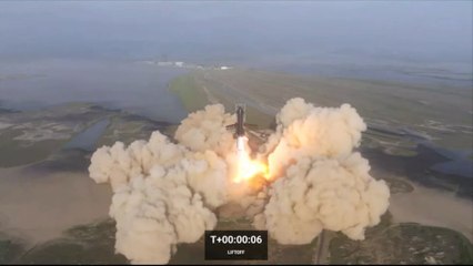 Estalla el supercohete Starship a los 4 minutos del despegue