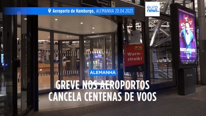 Video herunterladen: Centenas de voos cancelados na Alemanha devido à greve nos aeroportos