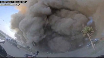 Cámara de seguridad captando el despegue de Starship