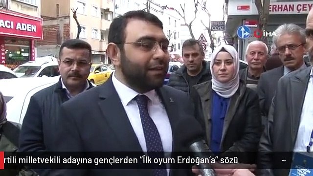 AK Partili milletvekili adayına gençlerden İlk oyum Erdoğan'a sözü