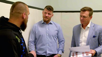 Michael Bisping Dishes Out Warm Up Slaps in Power Slap Locker Room