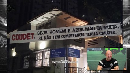 98FC | Faixa pedindo a saída do Coudet