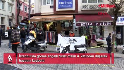 Görme engelli turist otelin 4. katından düştü