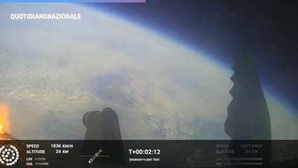 Riuscito a metà il lancio della navetta Starship