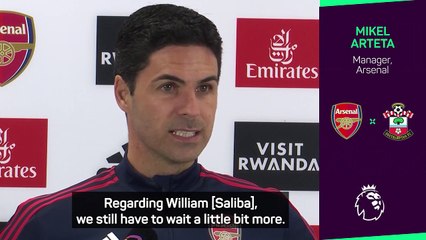 Saliba recovery 'not as quick' as Arteta would like