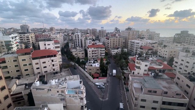 غروب شمس غزة في آخر يوم من رمضان