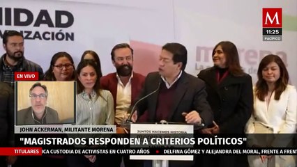 Ackerman llama a dirigentes de Morena a respetar derechos de militantes