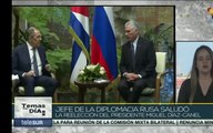 Presidente de Cuba recibió al canciller ruso Serguéi Lavrov