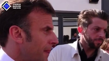 Emmanuel Macron a eu un échange animé avec une opposante : "Je ne vais pas démissionner !"