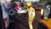 Motociclista fica ferido em acidente de trânsito na BR-277 em Cascavel