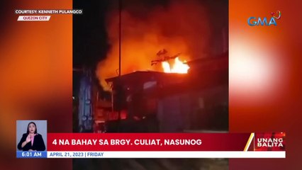 4 na bahay sa Brgy. Culiat, nasunog | UB
