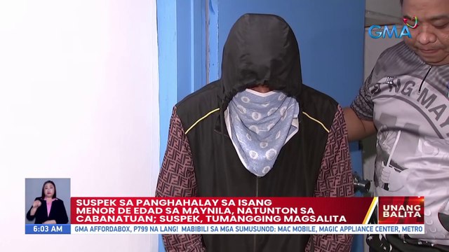 Suspek sa panghahalay sa isang menor de edad sa Maynila, natunton sa Cabanatuan; suspek, tumangging magsalita | UB