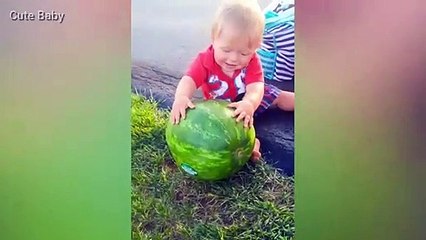 Cute Baby Inside a Watermelon  - Funny video Awesome