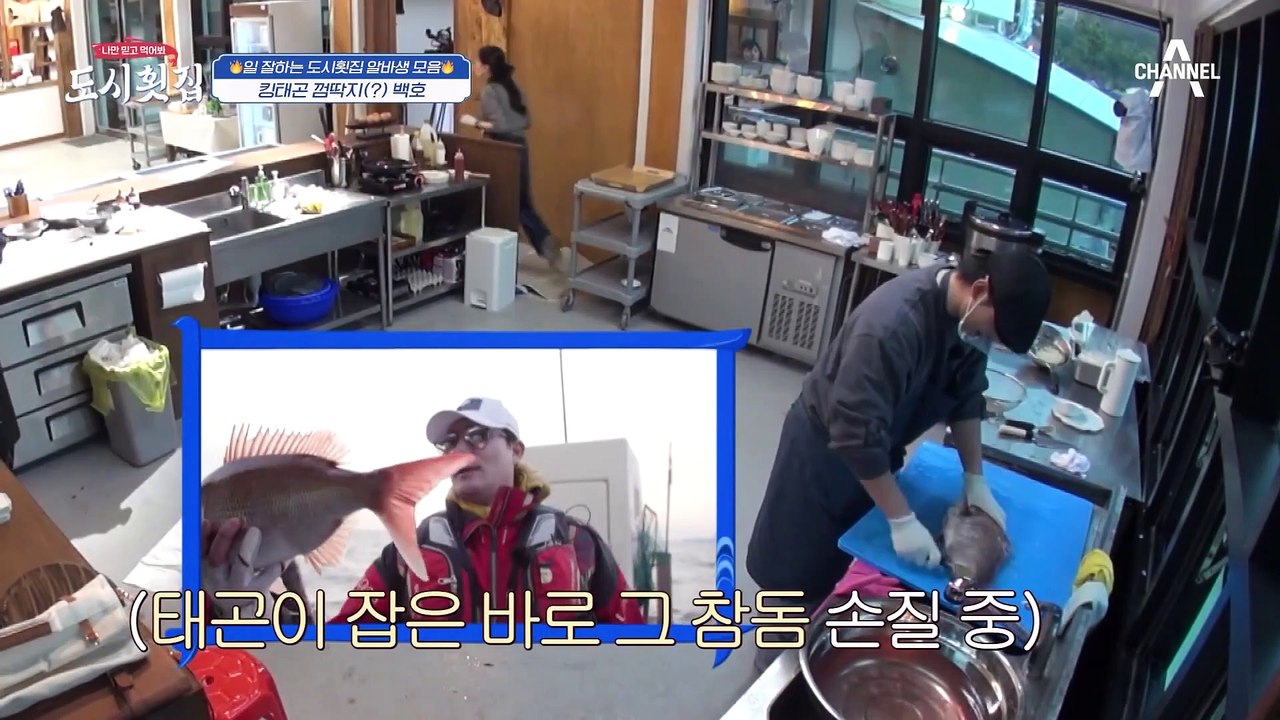[#도시횟집] 물고기 무섭지만 이겨냄! 알바 4시간 만에 장인 다 된 성장캐 백호 #...