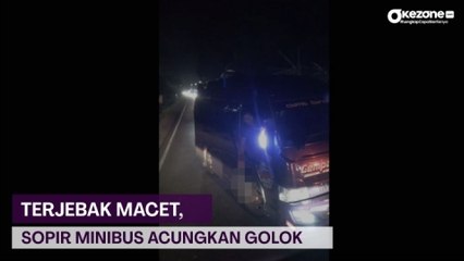 Sopir Minibus Acungkan Golok di Jalur Mudik Garut saat Terjebak Macet