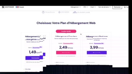 Créer une site web  avec hostinger
