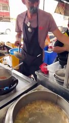 The food is cooked over the hot fire and served immediately... bowl by bowl