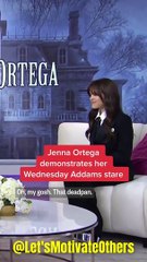 Jenna Ortega  how she doesn't blink