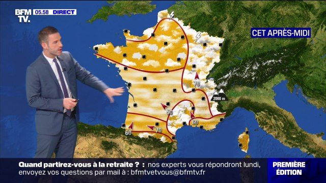 Quelques averses attendues sur l'Est et un temps plutôt ensoleillé ailleurs prévu ce vendredi