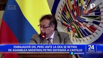 Representante peruano ante la OEA se retira de Asamblea mientras Petro defendía a Castillo