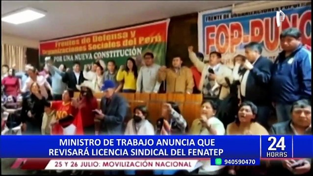 Ministro de Trabajo anuncia que revisará licencia sindical del Fenatep