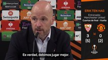 Más claro no puede ser: el recado de Ten Hag a sus jugadores tras el batacazo en Sevilla